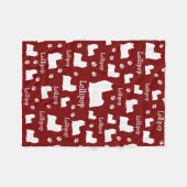 Yorkie Yorkshire Dog Red Personalisiert Dog Blanke Fleecedecke (Vorderseite (Horizontal))