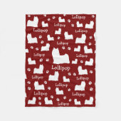 Yorkie Yorkshire Dog Red Personalisiert Dog Blanke Fleecedecke (Vorderseite)