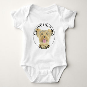 Yorkie Yorkshire Terrier Brother Baby Strampler