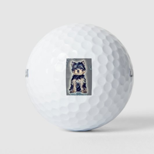 Yorkie Yorkshire Terrier Dog Golfball (Vorderseite)
