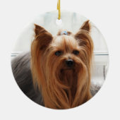 Yorkie Yorkshire Terrier Dog Keramik Ornament (Hinten)