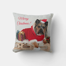 Yorkie Yorkshire Terrier Dog - Weihnachts-Weihnach Kissen