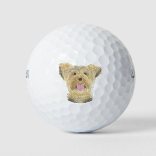 Yorkie Yorkshire Terrier Golfball (Vorderseite)
