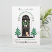 Yorkie Yorkshire Terrier Holiday Party Einladung (Stehend Vorderseite)