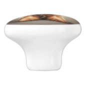 Yorkie Yorkshire Terrier Niedlich Doppy Puppy Keramikknauf (Seitenansicht)