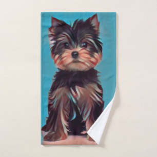 Yorkie Yorkshire Terrier Pop Art Poster Handtuch