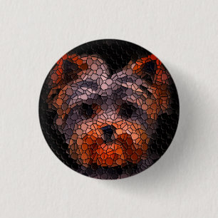 Yorkie, Yorkshire Terrier, Puppy Button
