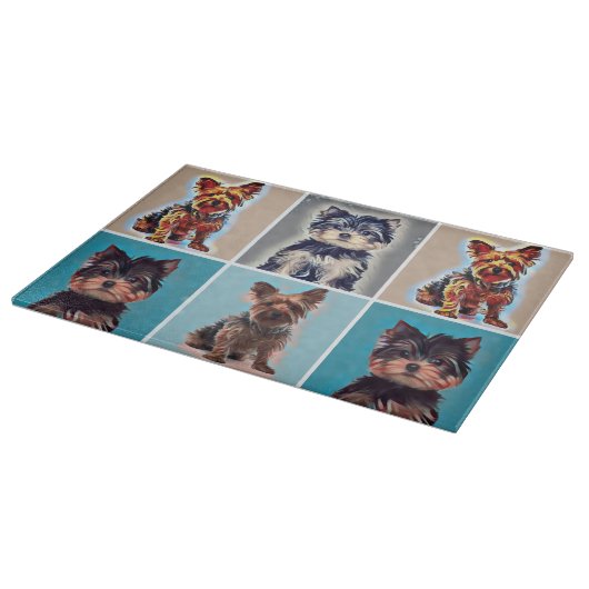 Yorkie Yorkshire Terrier Schneidebrett (Ecke)