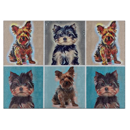 Yorkie Yorkshire Terrier Schneidebrett (Vorderseite)