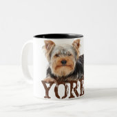Yorkie Zweifarbige Tasse (Vorderseite Links)