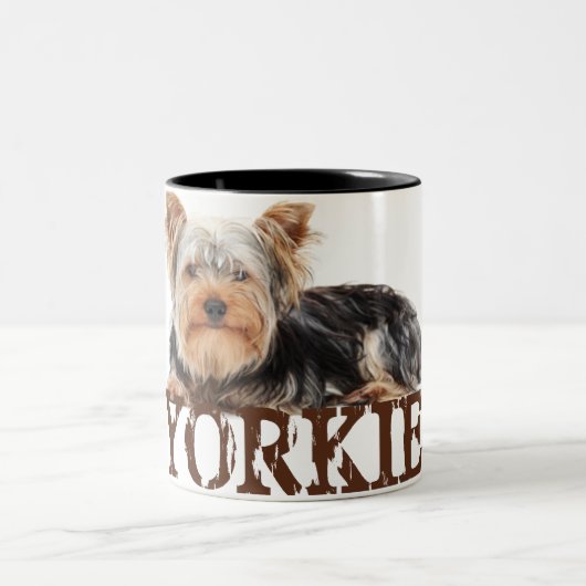 Yorkie Zweifarbige Tasse (Mittel)