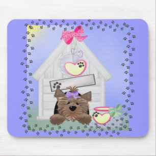 Yorkiegirl-Doghouse Mousepad