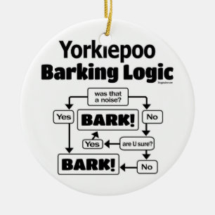 Yorkiepoo Abstreifenlogik Keramik Ornament