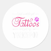Yorkiepoo Dog Lover Tattoo Funny Dog Mama Geschenk Runder Aufkleber (Vorderseite)