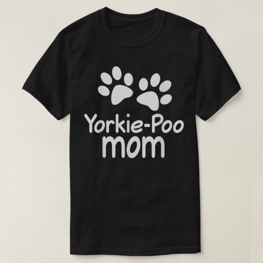 YorkiePoo Mama Paw Print Pet T-Shirt  (Design vorne)