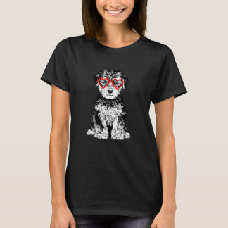 Yorkiepoo Valentinstag Dog Mama Dog T-Shirt