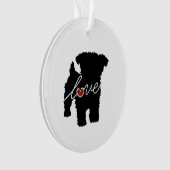 Yorkiepoo (Yorkie/Pudel) Liebe Ornament (Vorderseite)