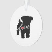 Yorkiepoo (Yorkie/Pudel) Liebe Ornament (Vorderseite)