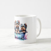 Yorkies Bathing Tasse (VorderseiteRechts)