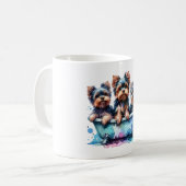 Yorkies Bathing Tasse (Vorderseite Links)
