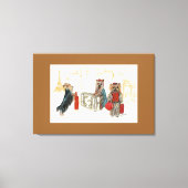 Yorkies & Eiffel Tower in Paris Reisen Leinwanddruck (Vorderseite)