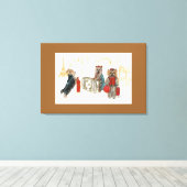 Yorkies & Eiffel Tower in Paris Reisen Leinwanddruck (Insitu (Holzboden))