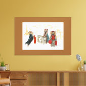 Yorkies & Eiffel Tower in Paris Reisen Leinwanddruck (Insitu (Wohnzimmer))