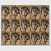 Yorkie's erste Weihnachten Geschenkpapier (Flach)