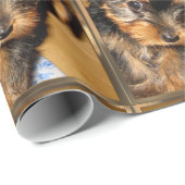 Yorkie's erste Weihnachten Geschenkpapier (Rolleneckpunkt)