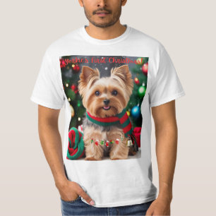 Yorkie's erstes Weihnachten! T-Shirt