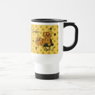 Yorkies Regel!! Yorkshire-Terrier-Reise-Tasse Reisebecher