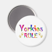 Yorkies Rule Magnet (Vorderseite/Rückseite)