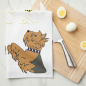 Yorkies und Bienen Handtuch (Viertel Falte)