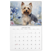 Yorkies und Blume Hund Lover Kalender (Jan 2026)