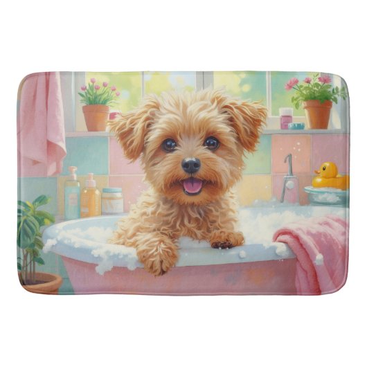 Yorkipoo-Badezimmer-Dekor Badematte (Vorderseite)