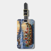 Yorkipoo Christmas Boat Holiday Gepäckanhänger (Vorderseite vertikal)