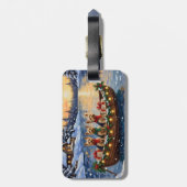 Yorkipoo Christmas Boat Holiday Gepäckanhänger (Rückseite vertikal)