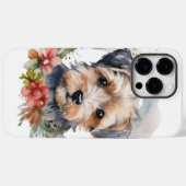 Yorkipoo Christmas Wreath Festive Pup Case-Mate iPhone Hülle (Rückseite (Horizontal))