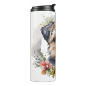 Yorkipoo Christmas Wreath Festive Pup Thermosbecher (Nach links gedreht)