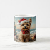 Yorkipoo Dog Christmas Vintag Beach Kaffeetasse (Mittel)