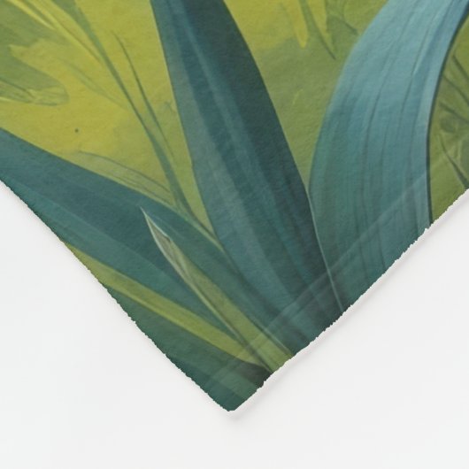 Yorkipoo Dog Spring Flowers Malerei Fleecedecke (Ecke)