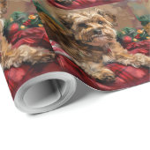 Yorkipoo Dog Weihnachtsfest Geschenkpapier (Rolleneckpunkt)