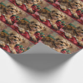 Yorkipoo Dog Weihnachtsfest Geschenkpapier (Ecke)
