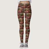 Yorkipoo Dog Weihnachtsfest Leggings (Vorderseite)