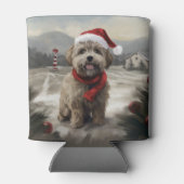 Yorkipoo Dog zu Weihnachten im Schnee Dosenkühler (Rückseite)