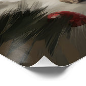 Yorkipoo Dog zu Weihnachten im Schnee Poster (Ecke)