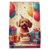 Yorkipoo Geburtstagsfeier Mittlere Geschenktüte (Rückseite)