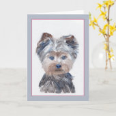 Yorkipoo Grußkarte Karte (Gelbe Blume)