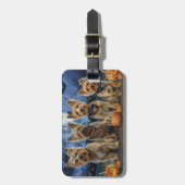 Yorkipoo Halloween Spooky Gepäckanhänger (Vorderseite vertikal)