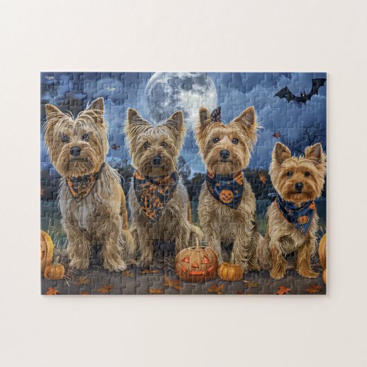 Yorkipoo Halloween Spooky Puzzle (Horizontal)